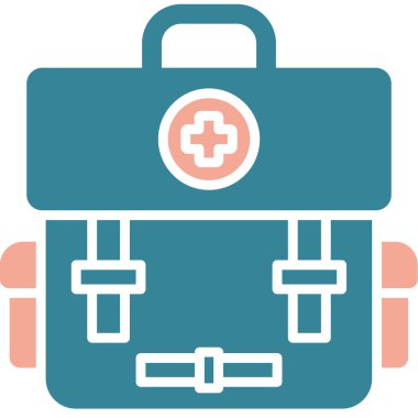 İlk yardım çantası. Web simgesi