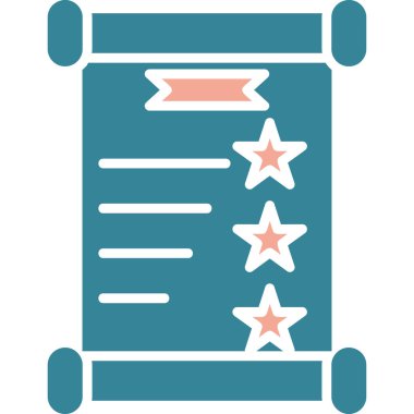 Yıldızlı pano. Basit vektör illüstrasyonu