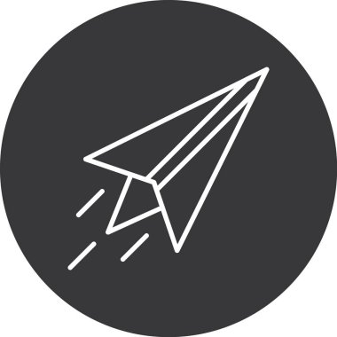 Uçak simgesinin vektör illüstrasyonu