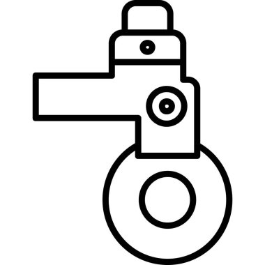 kamera kamerası lens simgesi ana hat biçiminde