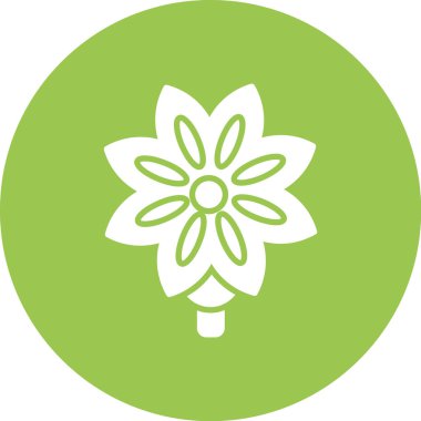 Çiçek simgesinin vektör illüstrasyonu