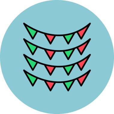 Parti. Web simgesi basit illüstrasyon