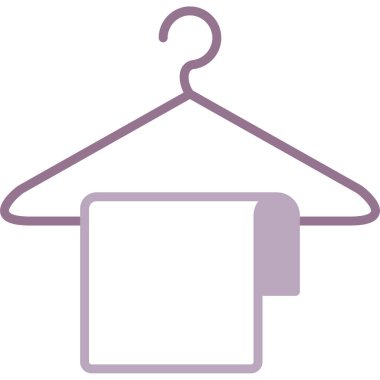 Elbise askısı simgesi ana hatları biçiminde