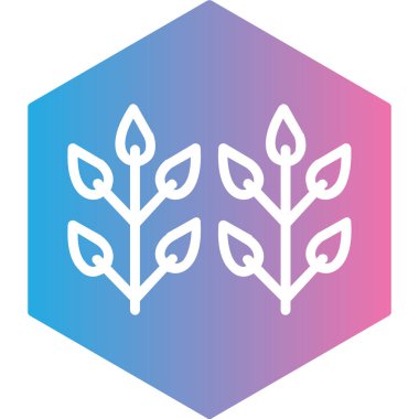 Bir ağaç simgesinin vektör illüstrasyonu