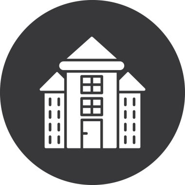 bina simgesi, vektör illüstrasyonu