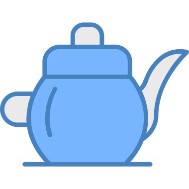 Çaydanlık. Web simgesi basit tasarım