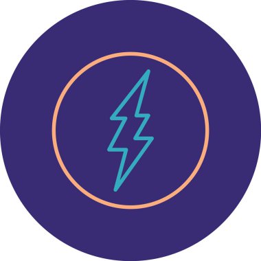 Yıldırımın vektör simgesi çizimi