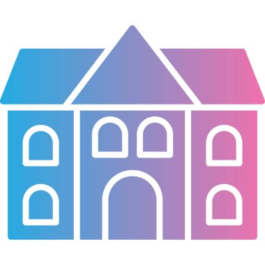 Bina. Web simgesi basit illüstrasyon