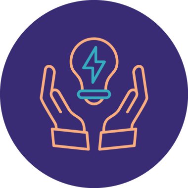 Ampul. Web simgesi basit illüstrasyon