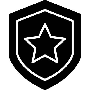 Kalkan. Web simgesi basit illüstrasyon