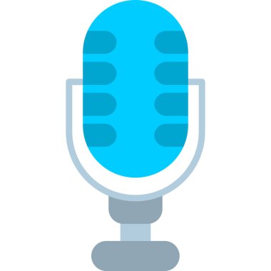 mikrofon simgesi. düz tasarım