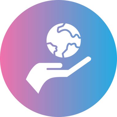 Küresel bir gezegenin vektör çizimi