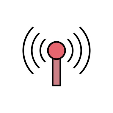 Web, dijital uygulamalar, sunum ve dijital ortam için vektör müzik simgesi.