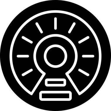 Direksiyon ikonu. Web için araba vektör simgelerinin özet çizimi