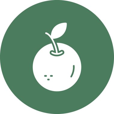 Tek bir elma simgesinin vektör çizimi