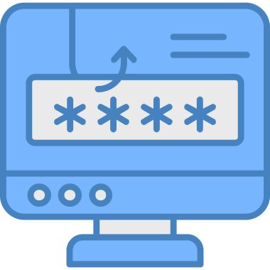 parola parola simgesi doldurulmuş ana hatlar biçiminde