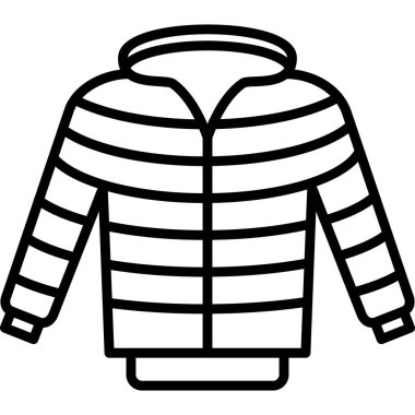 Kış ceket simgesi, anahat stili