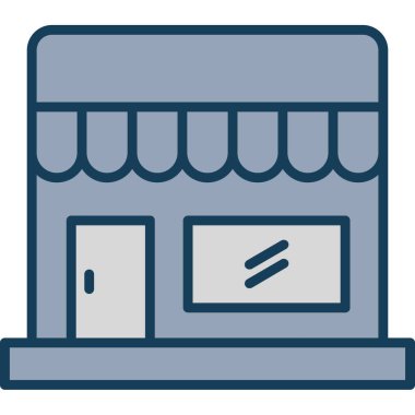 Dükkan. Web simgesi basit illüstrasyon