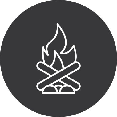 trend biçimli izole edilmiş şenlik ateşi simgesi