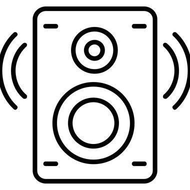 Ses hoparlörü simgesi. Beyaz arkaplanda izole edilmiş web tasarımı için ses hoparlörü ikonu