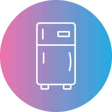 Buzdolabı. Web simgesi basit illüstrasyon