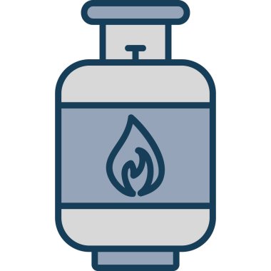 Benzin deposu ikonu. Web için gaz tankı vektör simgelerinin özet çizimi