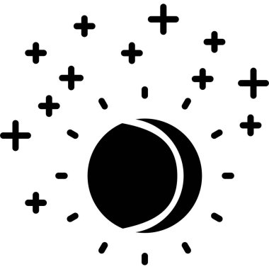 Ay ikonu vektör illüstrasyonu