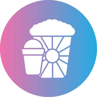 cupcake ikonu vektör illüstrasyonu