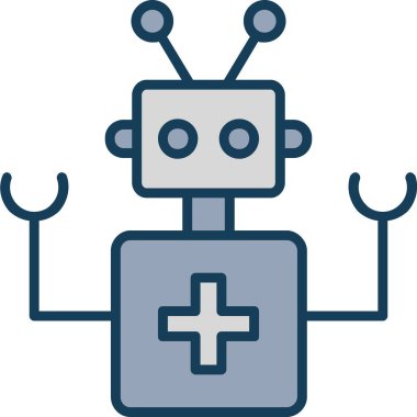 elektronik ve teknoloji çizgisi vektör simgesi.