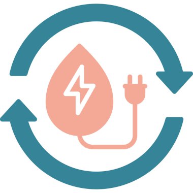 Tak vektör simgesi. biçim iki renkli düz sembol, eko ve mavi renkler, yuvarlak açılar, beyaz arkaplan