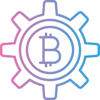 bitcoin. Web simgesi basit illüstrasyon