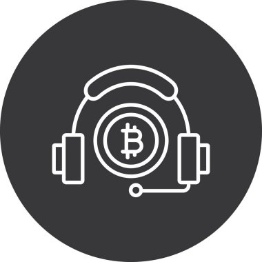 Kolayca değiştirebilen ya da düzenleyebilen bitcoin vektör simgesi