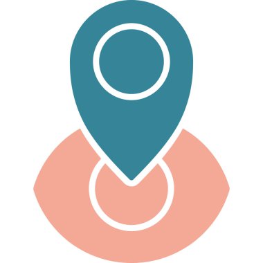 rozet biçiminde pin konumu simgesi