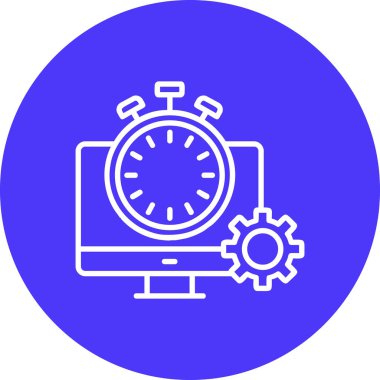 dişli ve saatin vektör simgesi