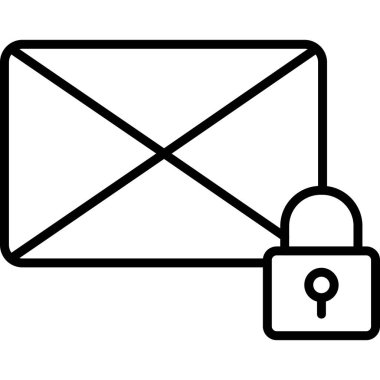 e- posta kilidi vektör simgesi