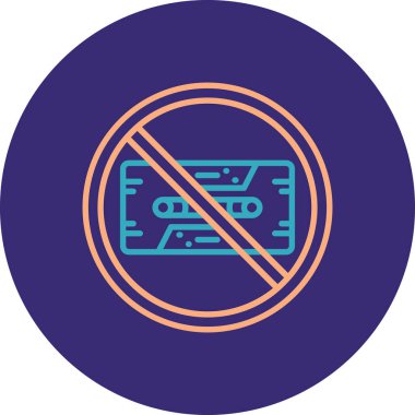 Dumanlı ikon vektör illüstrasyonu yok