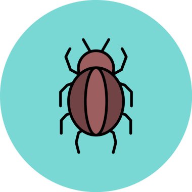 Şirin bir çizgi film simgesinin vektör çizimi