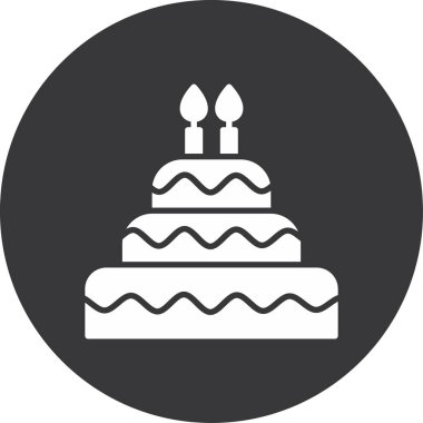 Kek. Web simgesi basit illüstrasyon