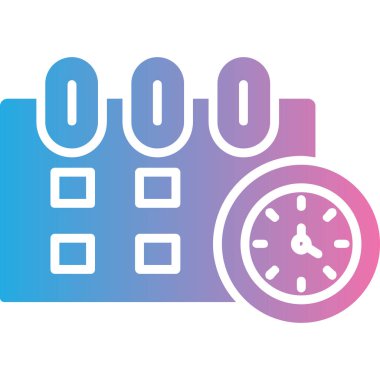 Alarm saat simgesi vektör illüstrasyonu