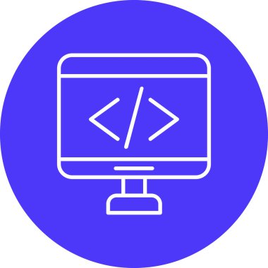 Bilgisayar monitörü simgesi. vektör illüstrasyonu