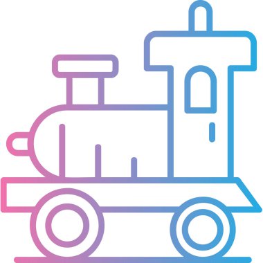 tren. Web simgesi basit illüstrasyon