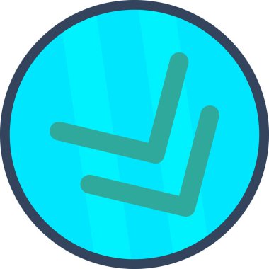 ok yönü konumu simgesi doldurulmuş ana hatlar biçiminde