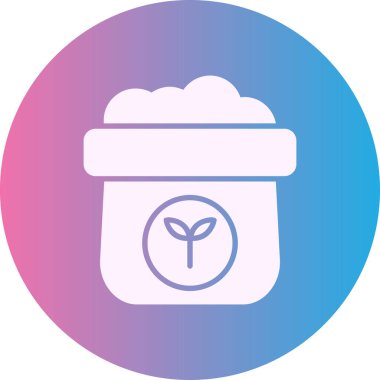 Bir yemeğin yuvarlak vektör simgesinin gösterimi