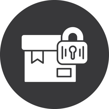 Kilit. Web simgesi basit illüstrasyon