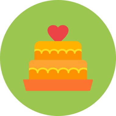 Kek. Web simgesi basit illüstrasyon