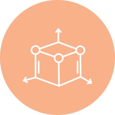 Benzersiz küp vektör çizgisi