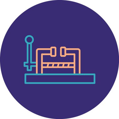 Bir fabrika simgesinin vektör illüstrasyonu