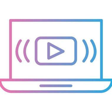 Dizüstü bilgisayar simgesi vektör çizimi