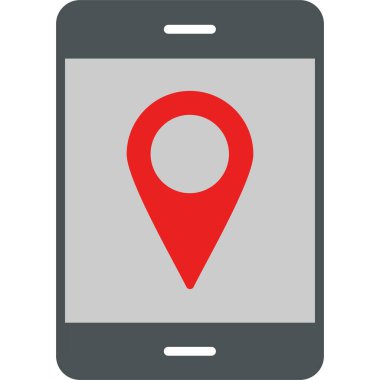 konum imleci düz simgesi düz biçimli