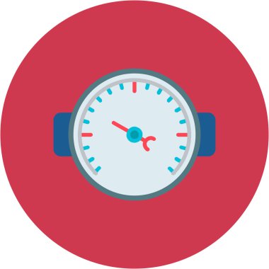 Beyaz arkaplanda basit bir alarm saat simgesi. vektör illüstrasyonu